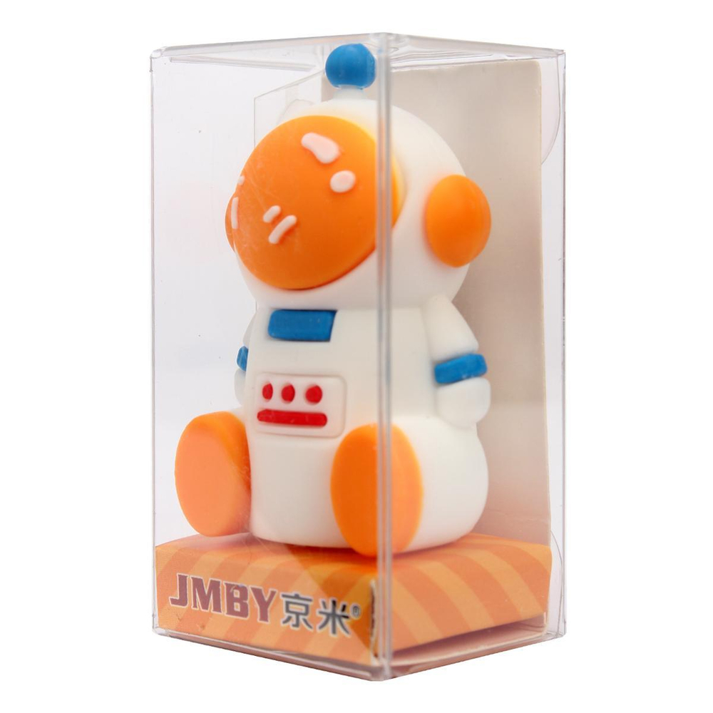 Точилка "Астронавт" 4,7*3*2,5 см, в силиконовом корпусе, упаковка - пластиковый бокс, 4 цвета микс,