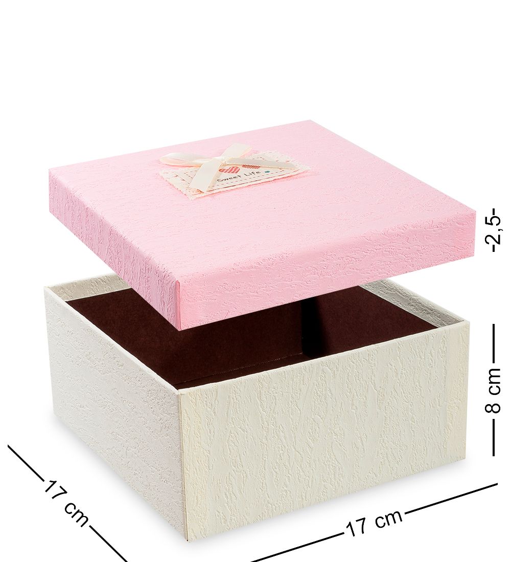 WF-30-B Набор коробок из 3шт «Прямоугольник» цв.крем./розов.