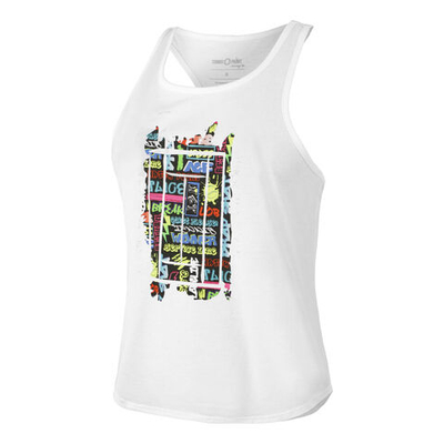 Женская теннисная майка Tennis-Point Graffity Tank Top Women - White, Multicoloured