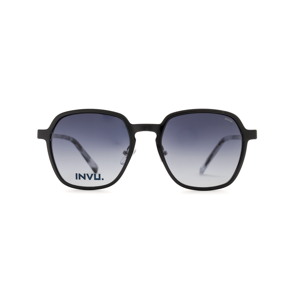 Оправа многогранник INVU G3300 D с клипом(футляр) черный/серебро/гавана (Китай)