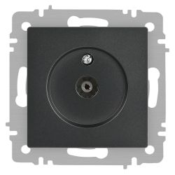 Розетка Intro Accent 6-301-07 TV одиночная, IP20, СУ, графит | Intro