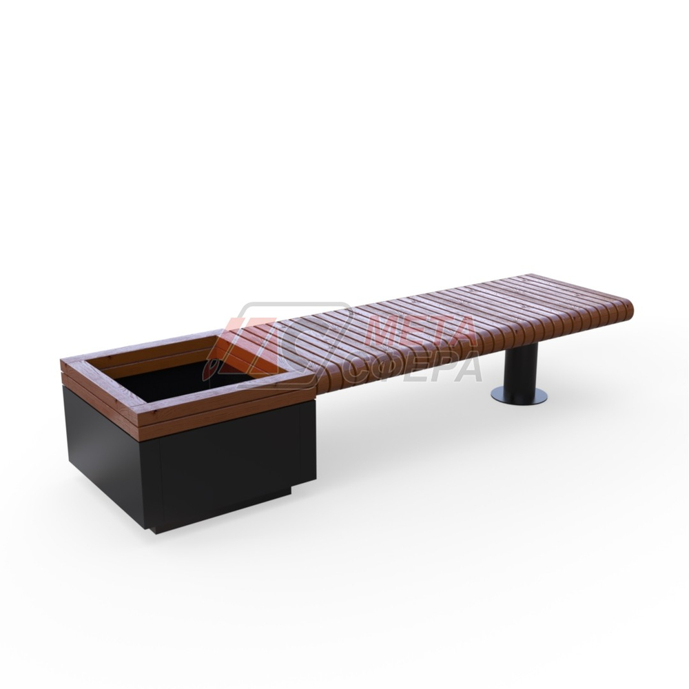 Лавка Rail Road 01 с вазоном