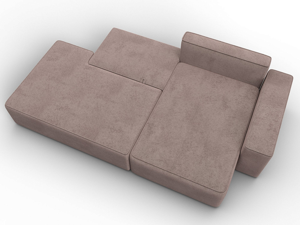 Диван угловой Лига-079 угол правый ВЕЛЮР TOWER 05 бежевый