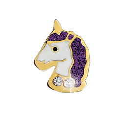 Детские серьги из медицинской стали Violet Unicorn Swarovsky Biojoux