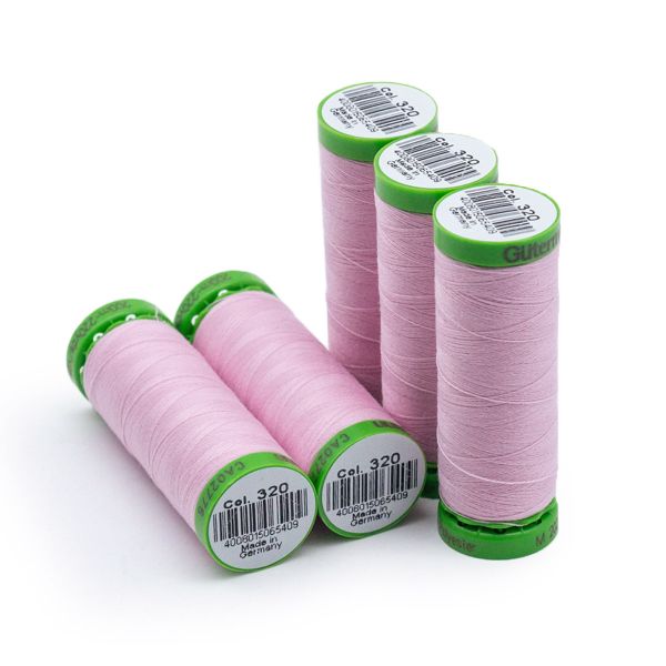Нитки для тонких тканей Gutermann Extra Fine 150 (200 метров), 5 кат. | 320 зефирно-розовый
