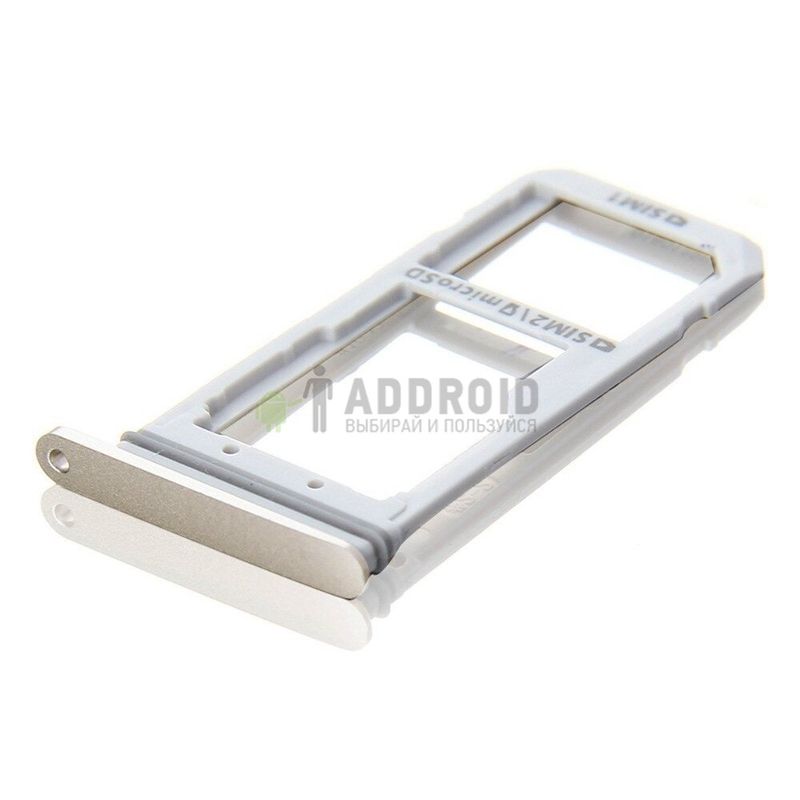 Sim лоток для Samsung Galaxy S6 Dual серебристый