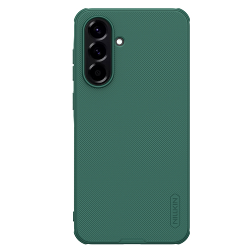 Усиленный чехол зеленого цвета (Dark Green) от Nillkin для Samsung Galaxy A56 5G, серия Super Frosted Shield Pro