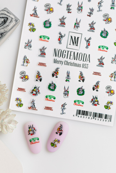 Nogtemoda Наклейки для ногтей Merry Christmas 053