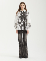 Женские Джинсы (Regular Fit) Sadie Black Washed Studded Lace Up Flare