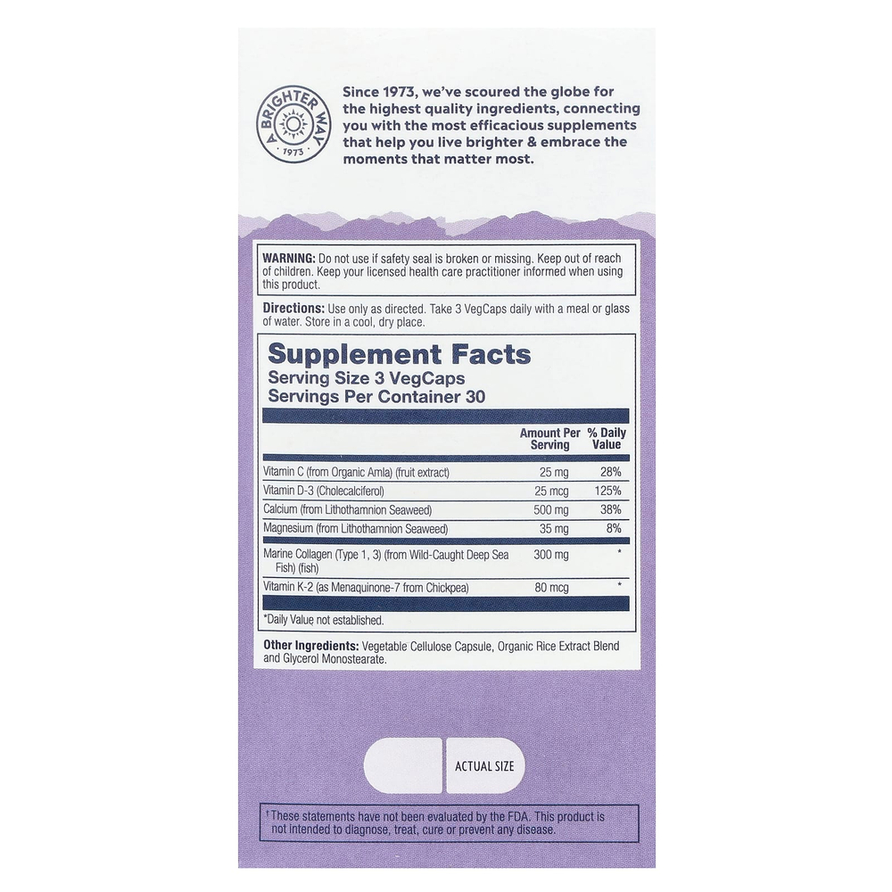 Solaray, Collagen Bone Complete, коллаген для костей, 90 растительных капсул