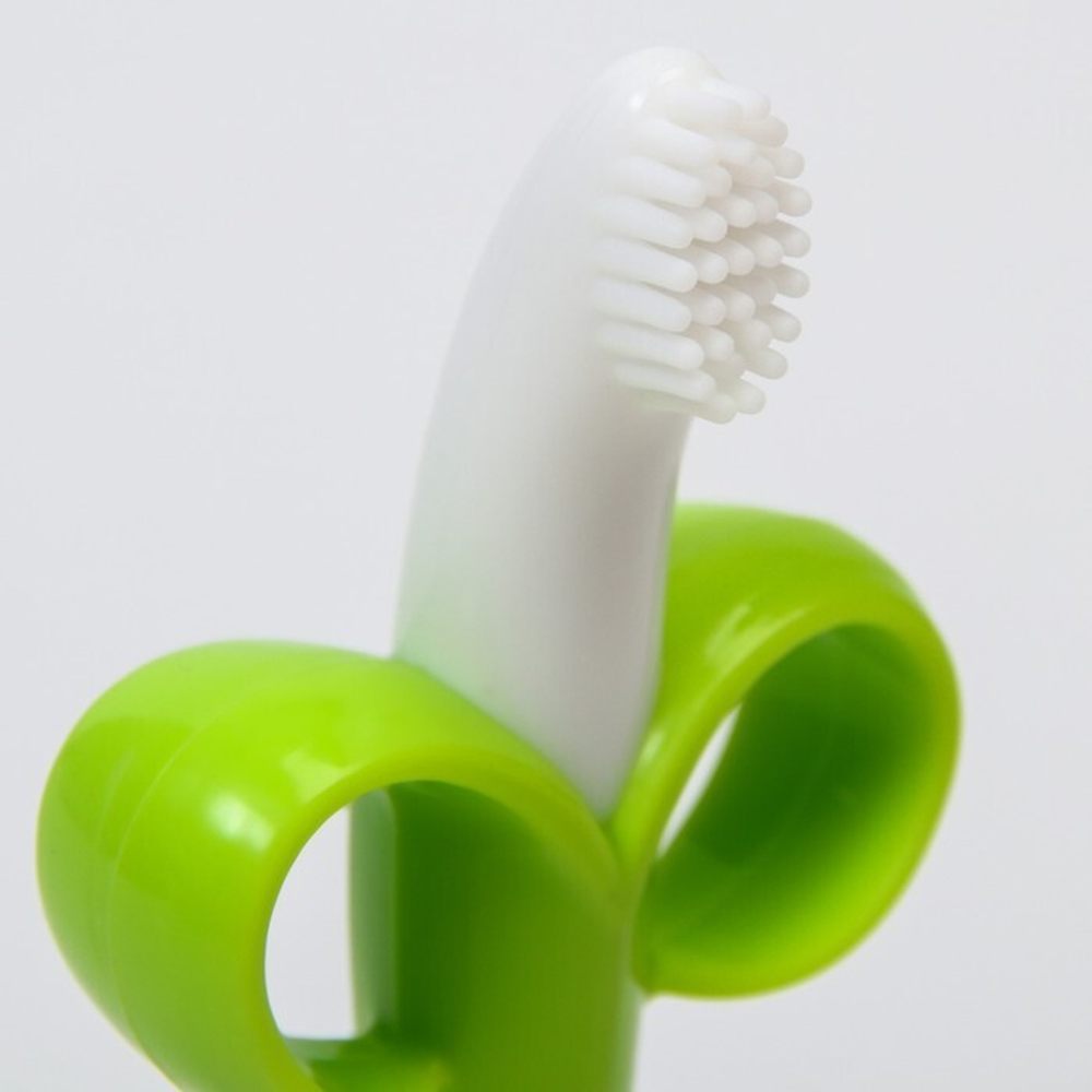 6930185 Зубная щетка "Банан", в контейнере, цвет зеленый