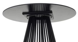 Стол TERNI 120 MATT BLACK MARBLE SOLID CERAMIC Черный мрамор матовый, керамика /Черн.каркас, ®DISAUR