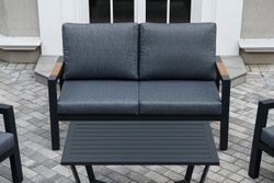 "Орхидея" лаунж-зона 4-местная из алюминия, цвет темно-серый