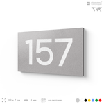 Номер на дверь 157, табличка на дверь для офиса, квартиры, кабинета, аудитории, склада, голубой 120х70 мм, Айдентика Технолоджи