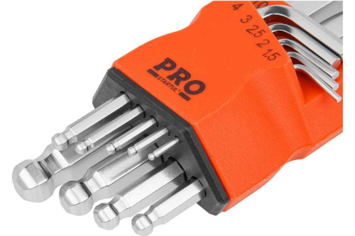 Набор коротких шестигранных ключей STARTUL PRO 1,5-10 мм, 9 предметов, с шаром PRO-89409