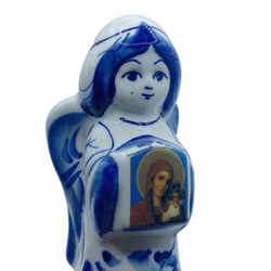 Фигурка Ангел с иконой Б.К. гжель