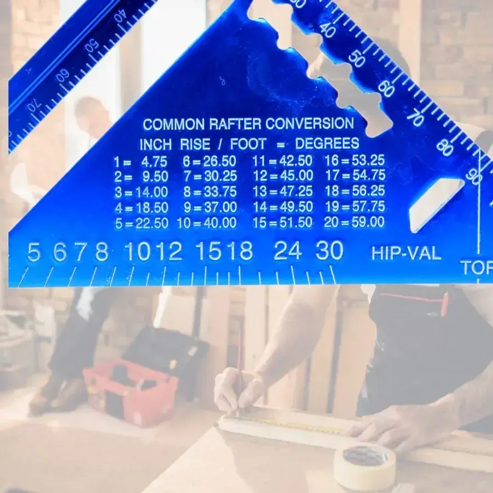 Линейка угольник Свенсона 180 мм синий, алюминий