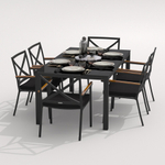 Стол обеденный Ideal Patio КАНА карбон 180x90