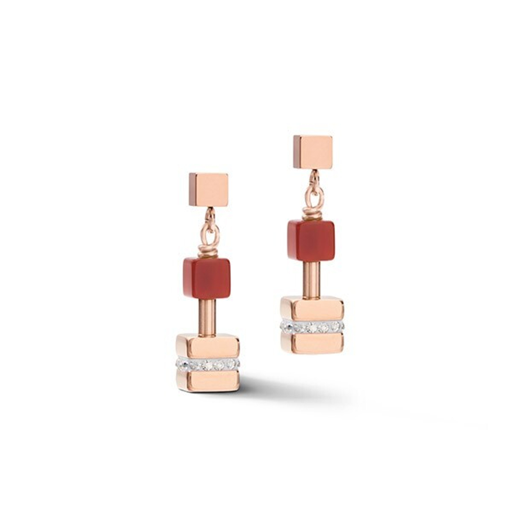 *Серьги Rose Gold Multicolor Coeur de Lion