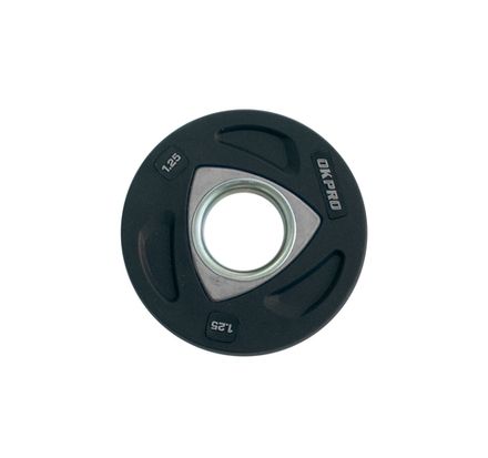 Диск олимпийский полиуретановый 1,25 кг OKPRO серый лого