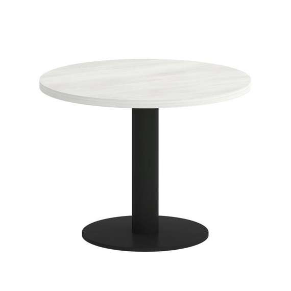 Yalta Стол журнальный круглый LT.SJ-1 Снежная Патина/Металл Черный 600*600*450