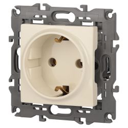 Розетка ЭРА Elegance 14-2101-02 с заземлением 2P+E Schuko 16A-250В IP20 слоновая кость