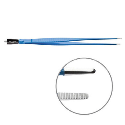 Пинцет монополярный прямой BOWA длина 195 мм, наконечники 8x1 мм, разъем 4 мм