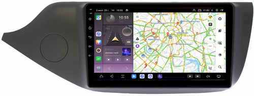 Магнитола для KIA Ceed 2 (JD) 2012-2018 (рамка глянцевая) - Kuberg QLed, Android 13, Быстрейшая, CarPlay, SIM-слот