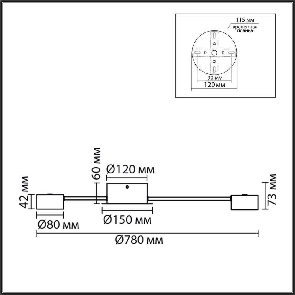 8344/10C COMFI черный, металл Люстра GX53 LED 10*7W 220V TORINA