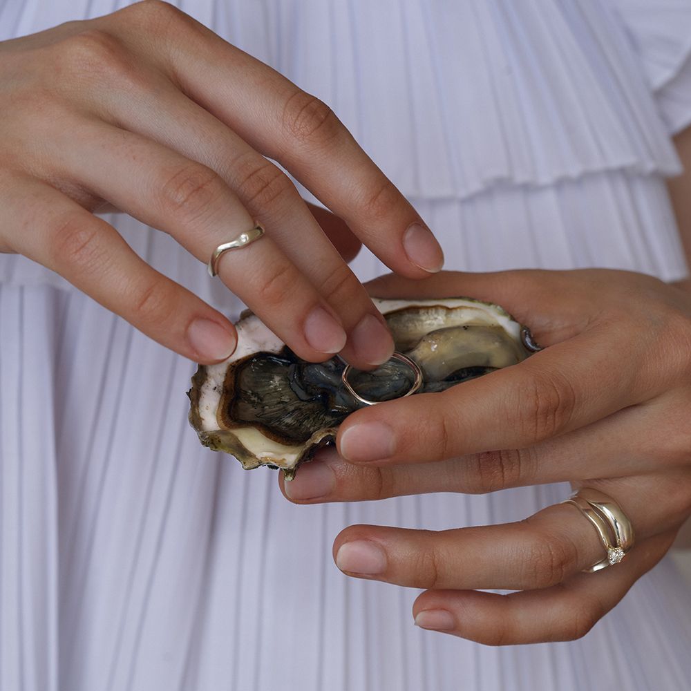 Кольцо на фалангу Reunion с маленьким камнем