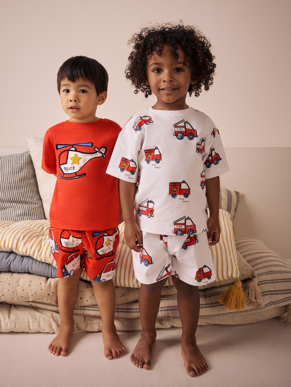 Пижама для мальчика Next AC0-930, 3 шт., Синий, Красный, Белый