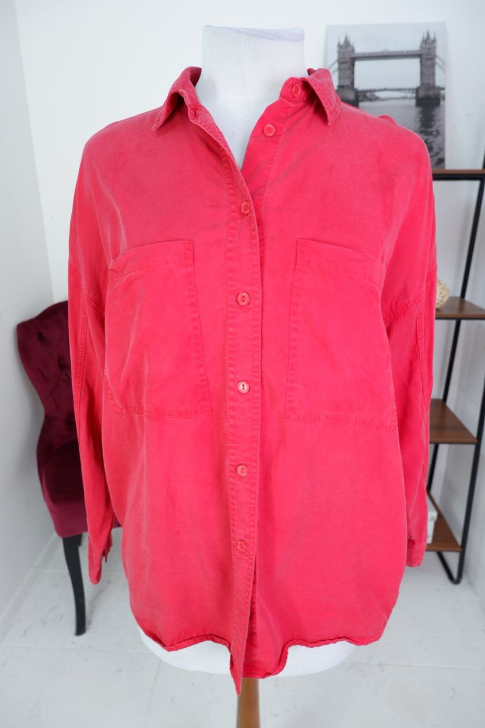 Блузка-рубашка Reserved из плотного хлопка 44 размер
