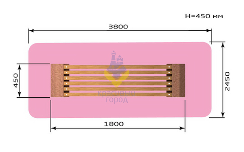 Диван бетонный тип-18