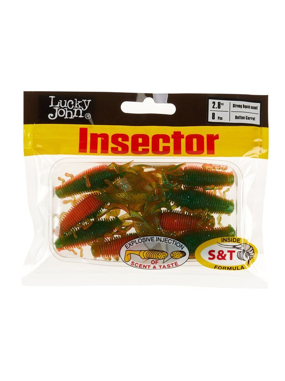 Виброхвосты съедобные искусственные LJ Pro Series INSECTOR 2,8in (07.00)/T65 8 шт. в упак.