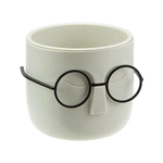 Кашпо СТИВ D115мм 0,65л со вставкой белый ротанг