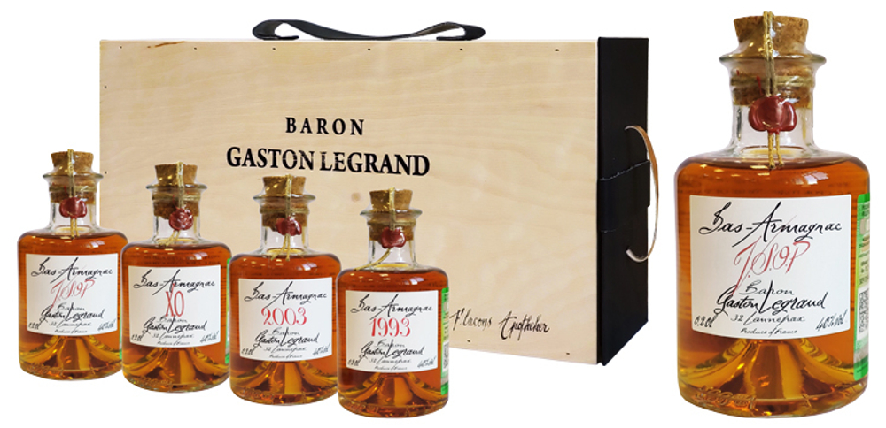 Арманьяк Baron G. Legrand 2003 Bas Armagnac набор п/уп (дерево), 0.2 л