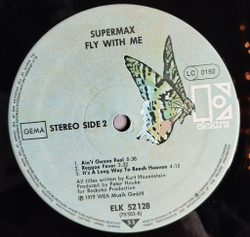 Винтажная виниловая пластинка LP Supermax Fly With Me (Germany 1979) Reggae Fever