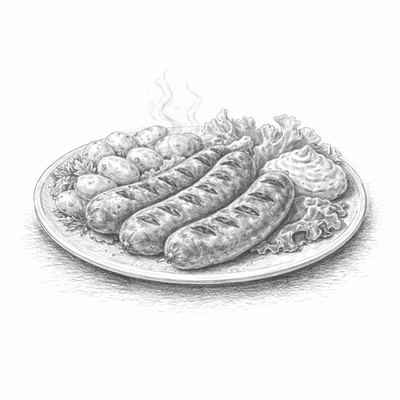 Колбаса "Охотничья" жареная