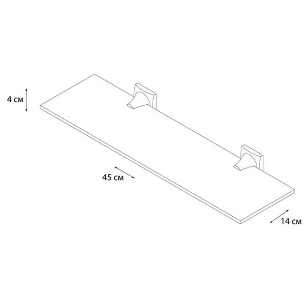 "OCEAN" Полка стеклянная GR-2003