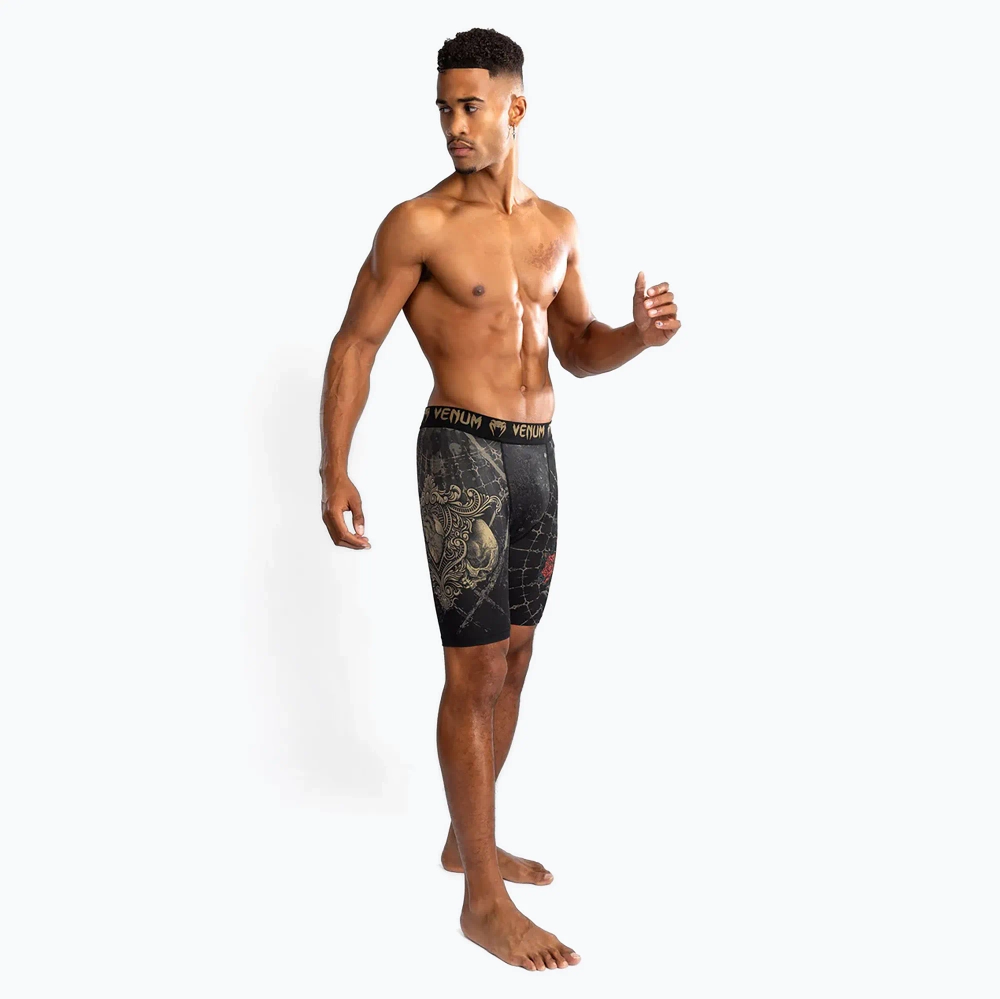 Компрессионные Шорты Venum Santa Muerte 5.0 Men’S Vale Tudo Shorts deep black/gold