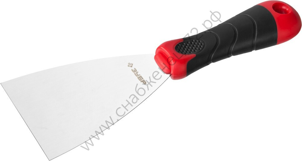 ЗУБР 80 мм, профилированное полотно двухкомпонентная ручка, нержавеющий, Шпатель, МАСТЕР (10072-08)