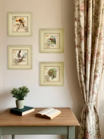 Картина интерьерная на холсте в раме "Птички" 30*30 см