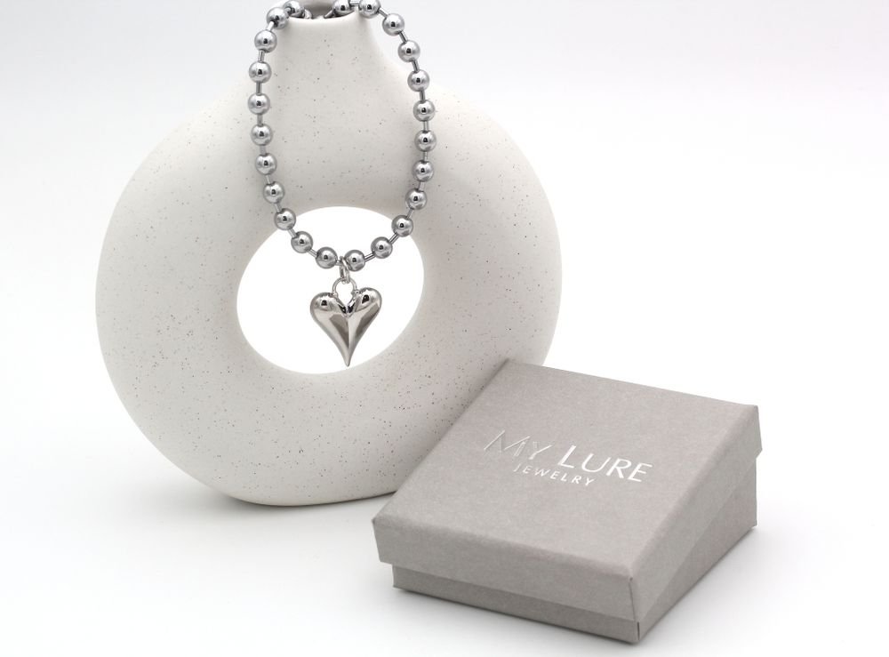 Колье из гематита Big heart