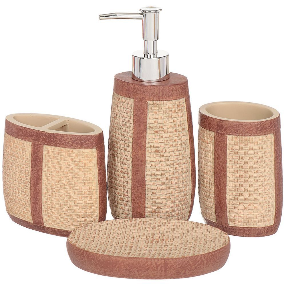 Набор для ванной 4 пр, Гармония, стак,подс д/зуб щет,дозат д/мыла,мыл-ца, Y3-870