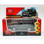 Модель ин. мет. "Infiniti QX80" 12,5см. двери, баг. черный, коробка QX80-12MAT-BK (Технопарк)