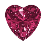 Фианит Сердце	Тёмно-красный фианит «Фэнси»