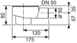 Сифон TECEdrainline «стандартный» DN 50 боковой слив