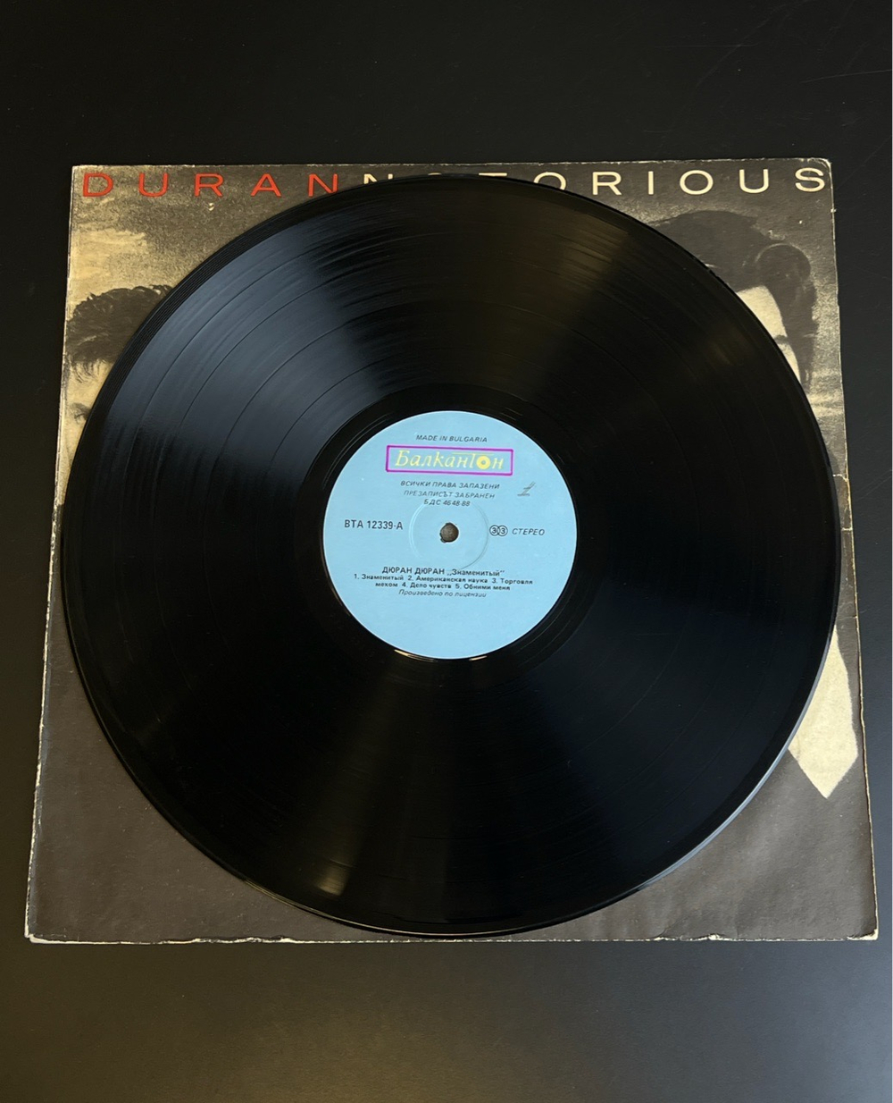 LP Duran Duran - Notorious. Виниловая пластинка 12 дюймов. Балкантон Болгария