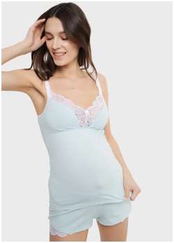 Комплект "Дольче" бежевый (шорты+майка) для беременных и кормящих