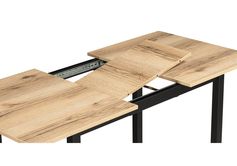 Стол деревянный Woodville Аркон 110(130)х68х75 делано, черный, ножки черные